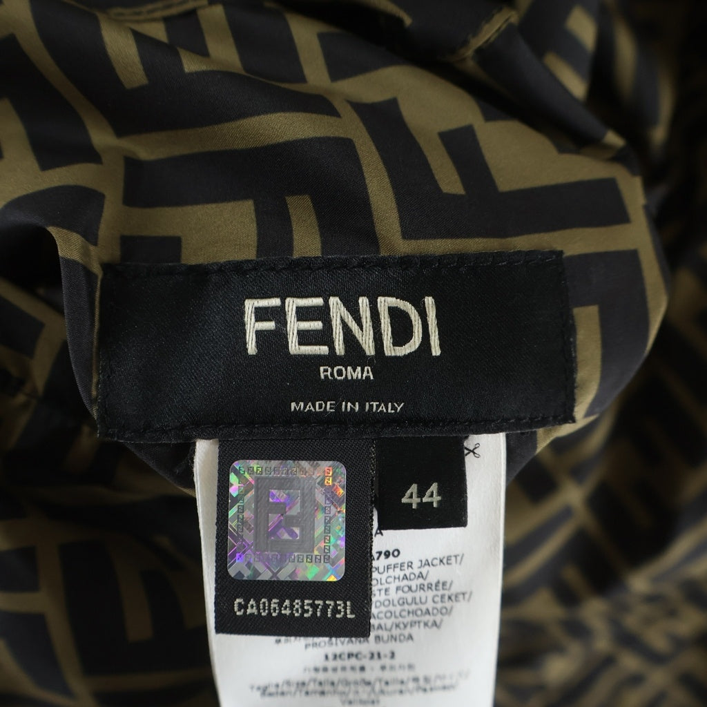 FENDI(フェンディ) ズッカ柄 ダウンジャケット リバーシブル ブラウン #44 FAA582A790