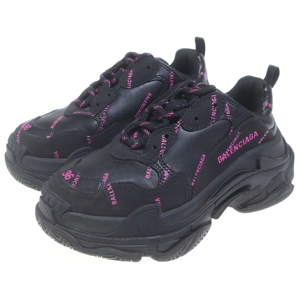 BALENCIAGA(バレンシアガ) トリプルS スニーカー ブラック×ピンク #36 524039 レディース