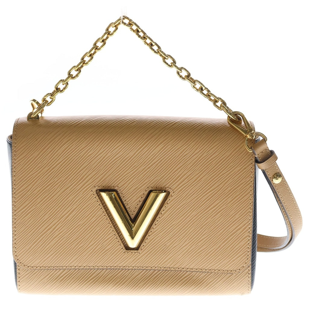 LOUIS VUITTON(ルイヴィトン) エピ ツイストMM レザー 2WAY チェーン ハンド ショルダーバッグ ゴールド金具 ベージュ/ブラック M21120 レディース