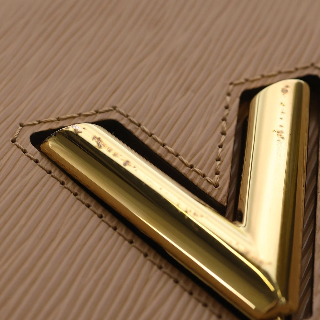 LOUIS VUITTON(ルイヴィトン) エピ ツイストMM レザー 2WAY チェーン ハンド ショルダーバッグ ゴールド金具 ベージュ/ブラック M21120 レディース