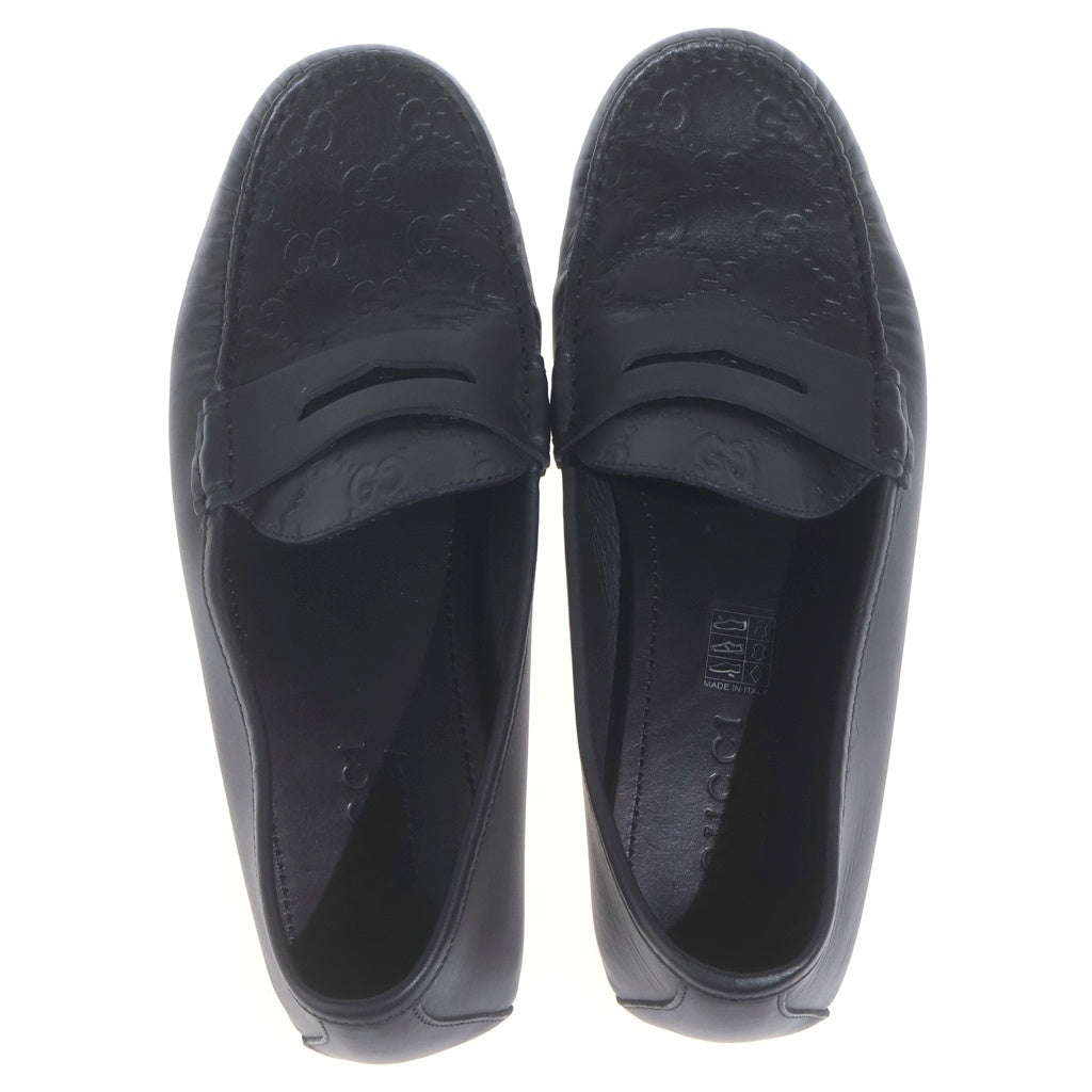 GUCCI(グッチ) グッチシマ レザー ドライビングシューズ ローファー ブラック 431068