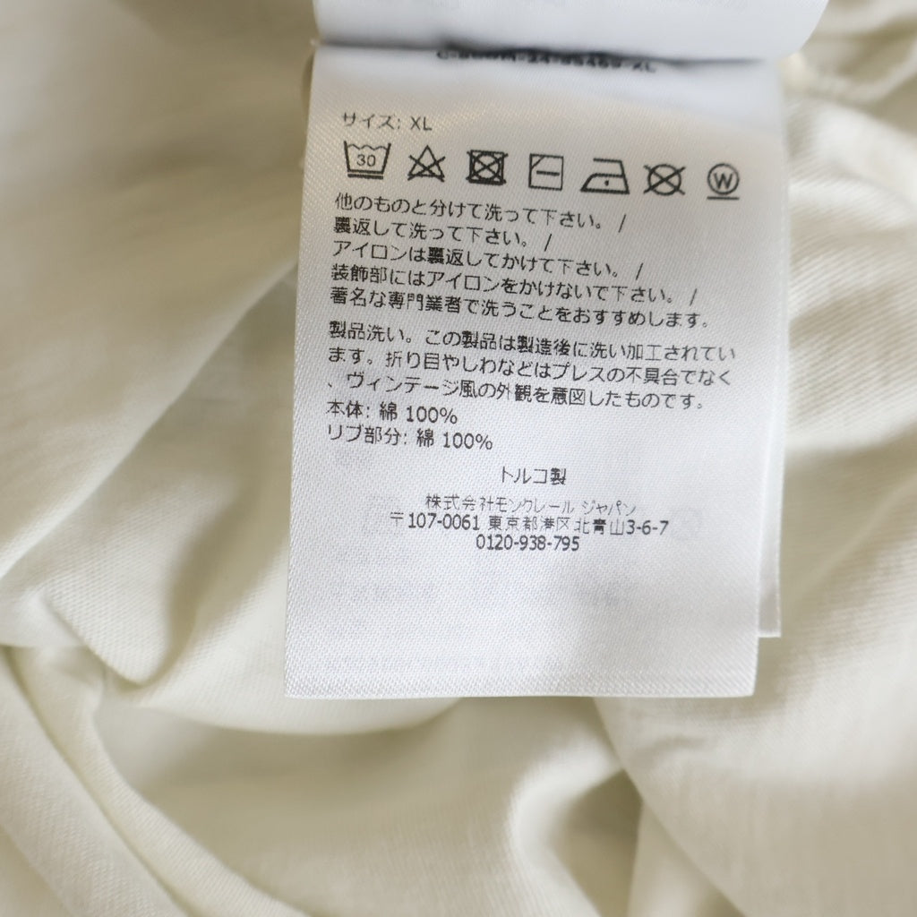 MONCLER(モンクレール) ロゴワッペン 綿 半袖Tシャツ ホワイト #XL K20918C00032 89AYW