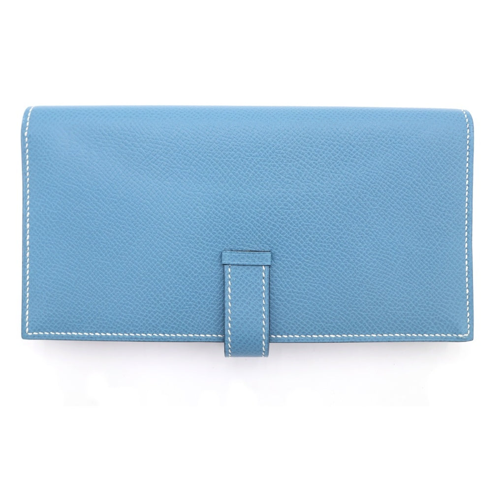 HERMES(エルメス) ベアンスフレ エトゥープ ブルージーン SV金具 □K刻印 箱 レディース