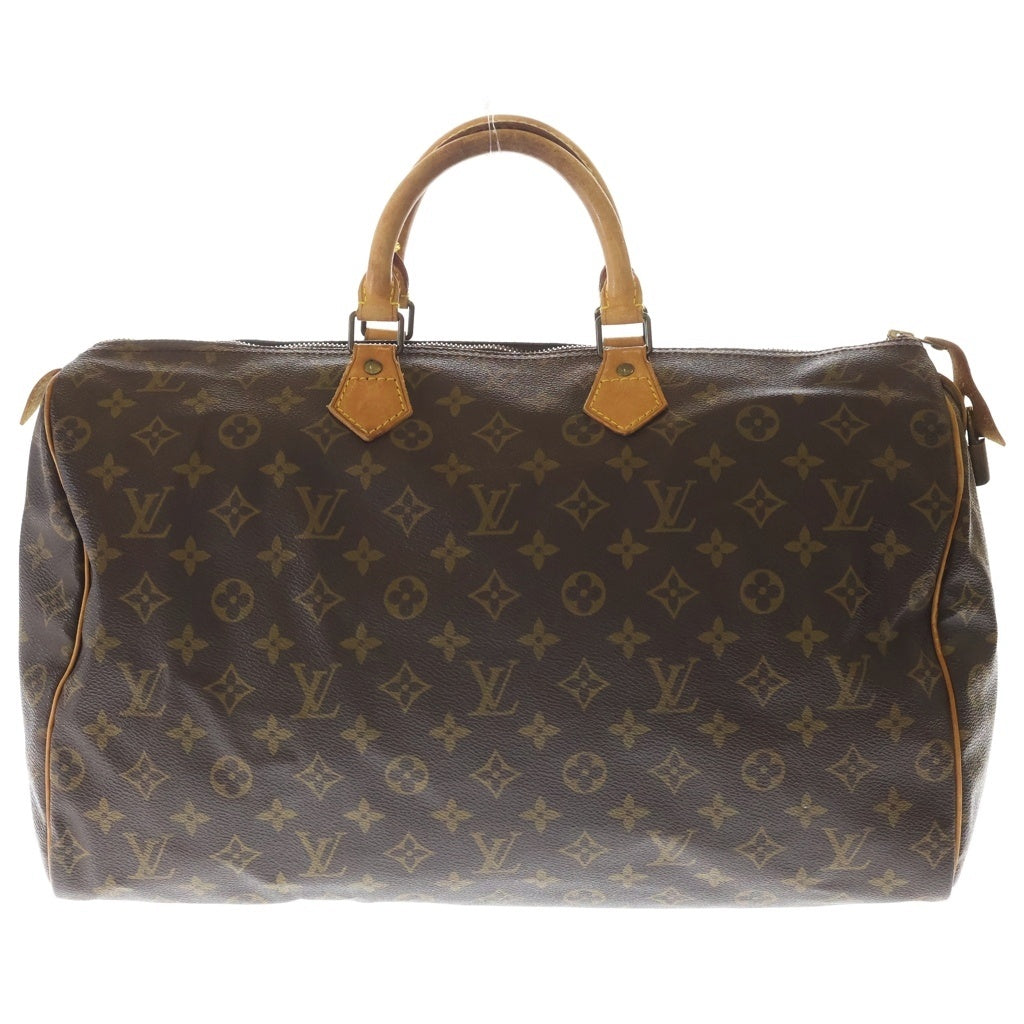 LOUIS VUITTON(ルイヴィトン) モノグラム キーポル40 ハンドバッグ ボストンバッグ トラベルバッグ ブラウン レザー×PVC M41428 ゴールド金具 レディース