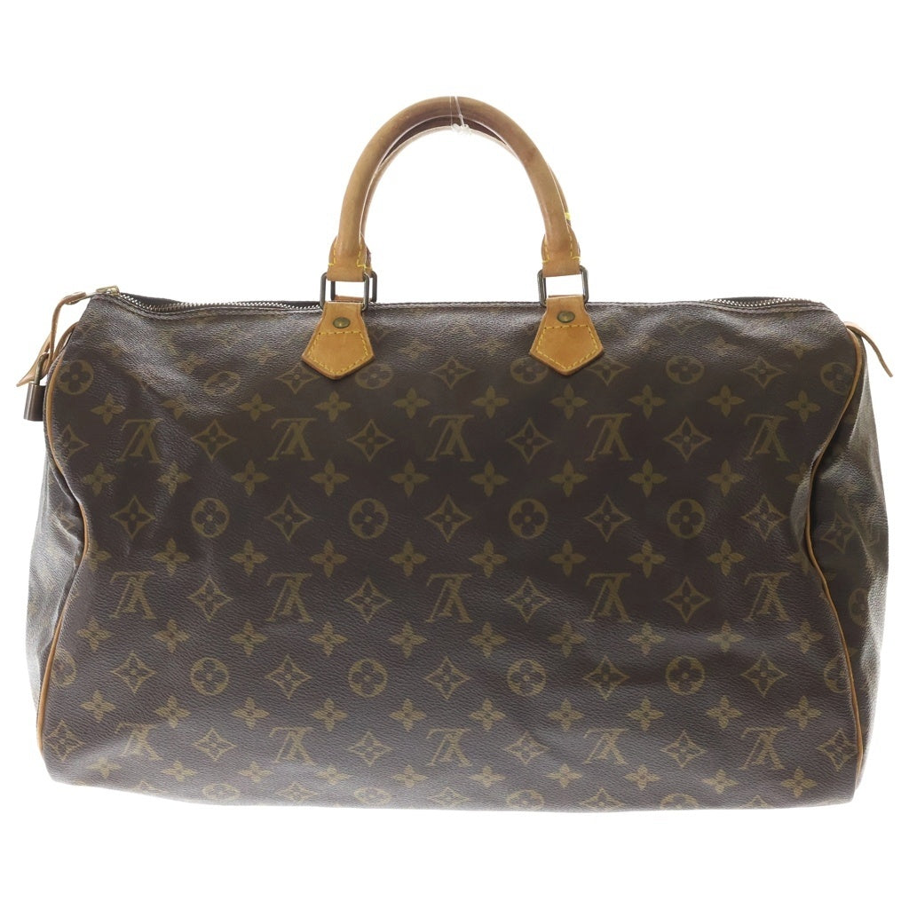LOUIS VUITTON(ルイヴィトン) モノグラム キーポル40 ハンドバッグ ボストンバッグ トラベルバッグ ブラウン レザー×PVC M41428 ゴールド金具 レディース