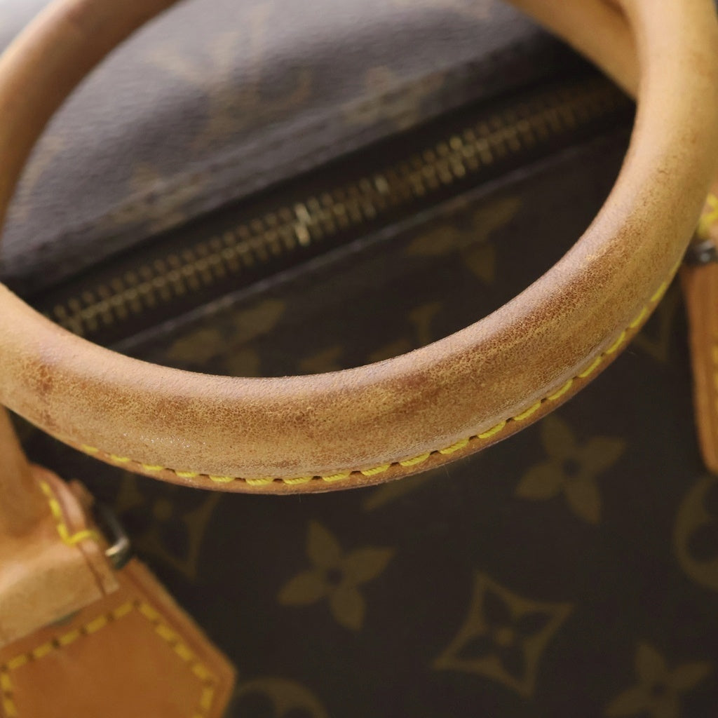 LOUIS VUITTON(ルイヴィトン) モノグラム キーポル40 ハンドバッグ ボストンバッグ トラベルバッグ ブラウン レザー×PVC M41428 ゴールド金具 レディース