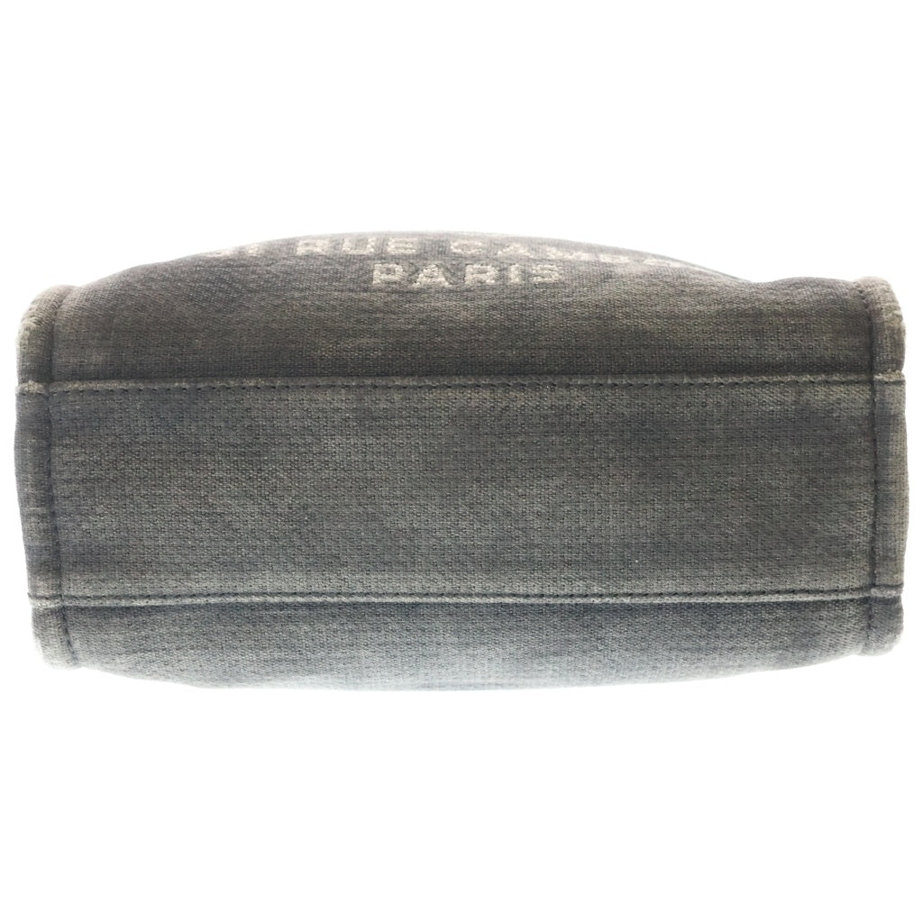 CHANEL(シャネル) ドーヴィルPM グレー キャンバス SV金具 1606918 カード レディース