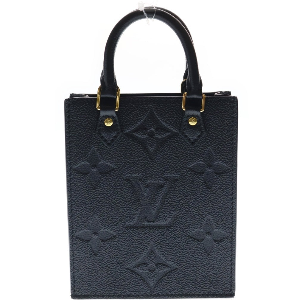 LOUIS VUITTON(ルイヴィトン) モノグラム アンプラント プティット サックプラ レザー 2WAY ハンド ショルダーバッグ ゴールド金具 ブラック M80478 レディース
