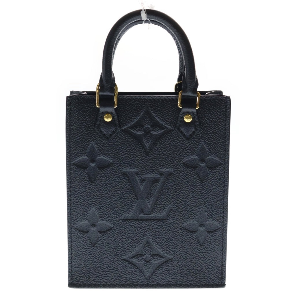LOUIS VUITTON(ルイヴィトン) モノグラム アンプラント プティット サックプラ レザー 2WAY ハンド ショルダーバッグ ゴールド金具 ブラック M80478 レディース