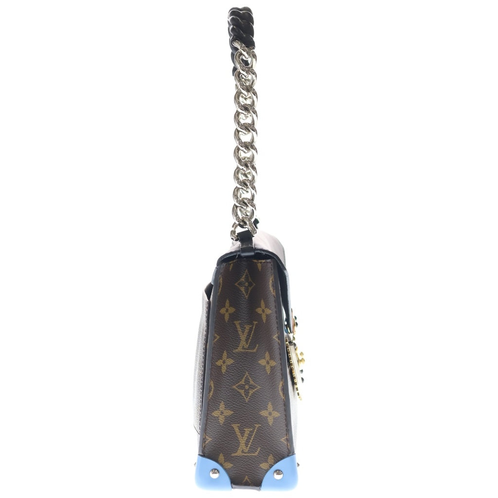 LOUIS VUITTON(ルイヴィトン) モノグラム ポシェット マスク PVC レザー ハンド チェーン ワンショルダーバッグ ゴールド金具 ブラウン/ブラック M50130 レディース