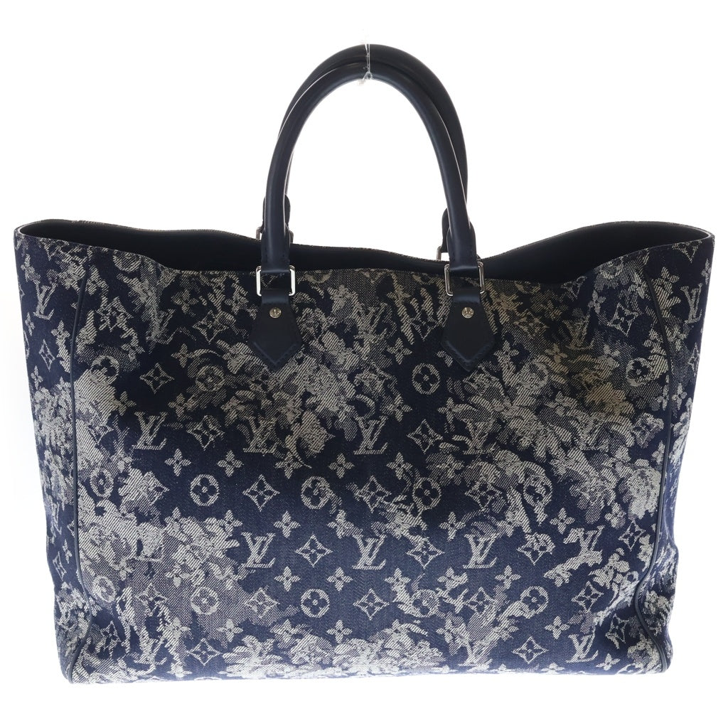LOUIS VUITTON(ルイヴィトン) モノグラム タペストリー グラン サック トートバッグ キャンバス ネイビー/ホワイト M57284 レディース