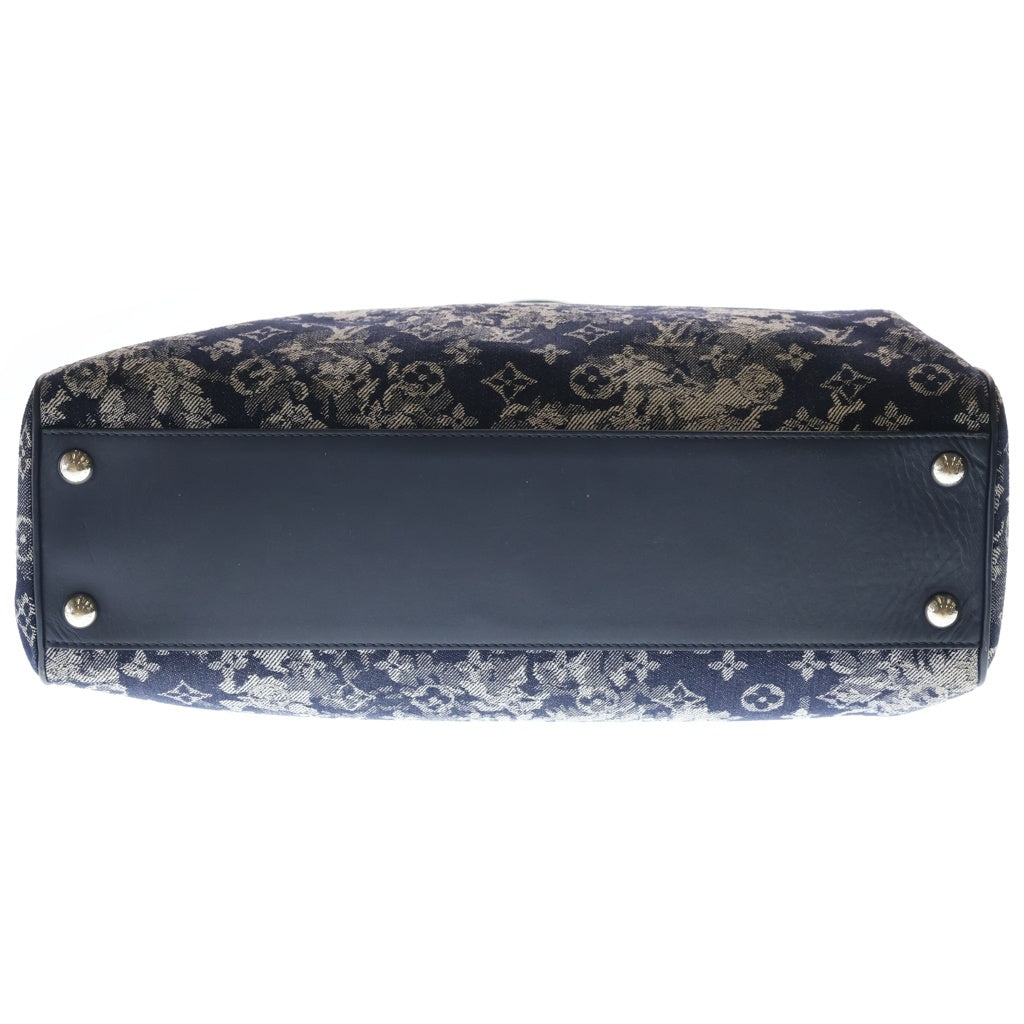 LOUIS VUITTON(ルイヴィトン) モノグラム タペストリー グラン サック トートバッグ キャンバス ネイビー/ホワイト M57284 レディース