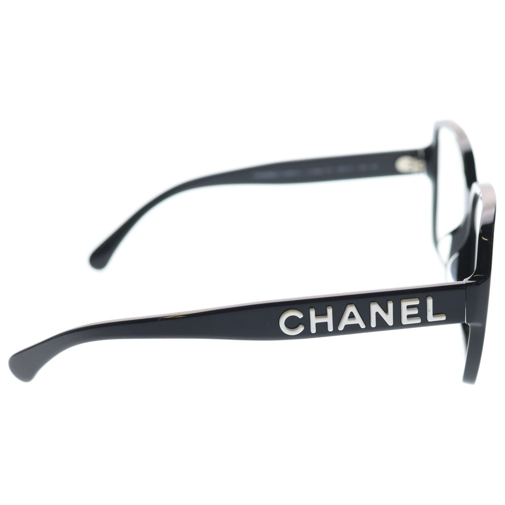 CHANEL(シャネル) サイドロゴメガネ ブラックフレーム クリアレンズ 56□17 5408‐A