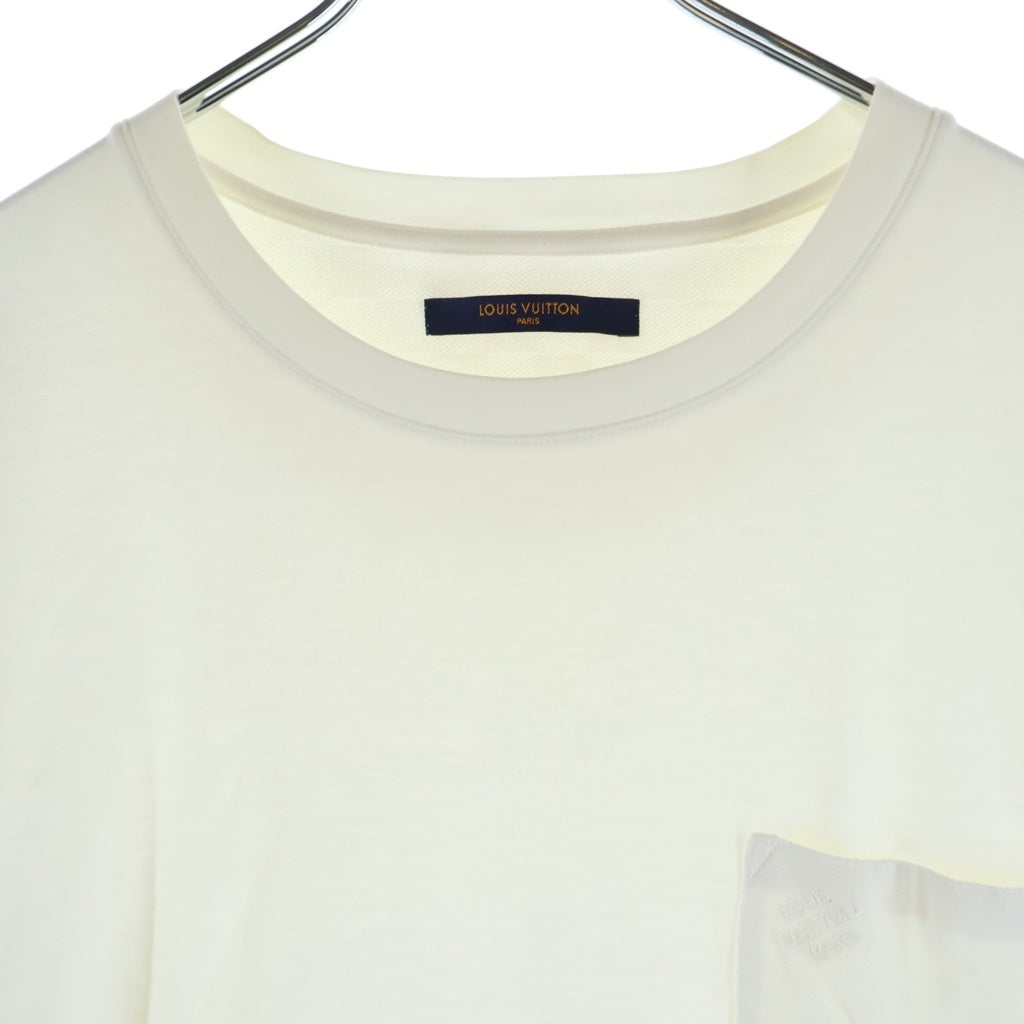 LOUIS VUITTON(ルイヴィトン) ダミエ コットン 3Dポケット 半袖 Tシャツ カットソー #XXL ホワイト RM191Q CMS H6Y45W