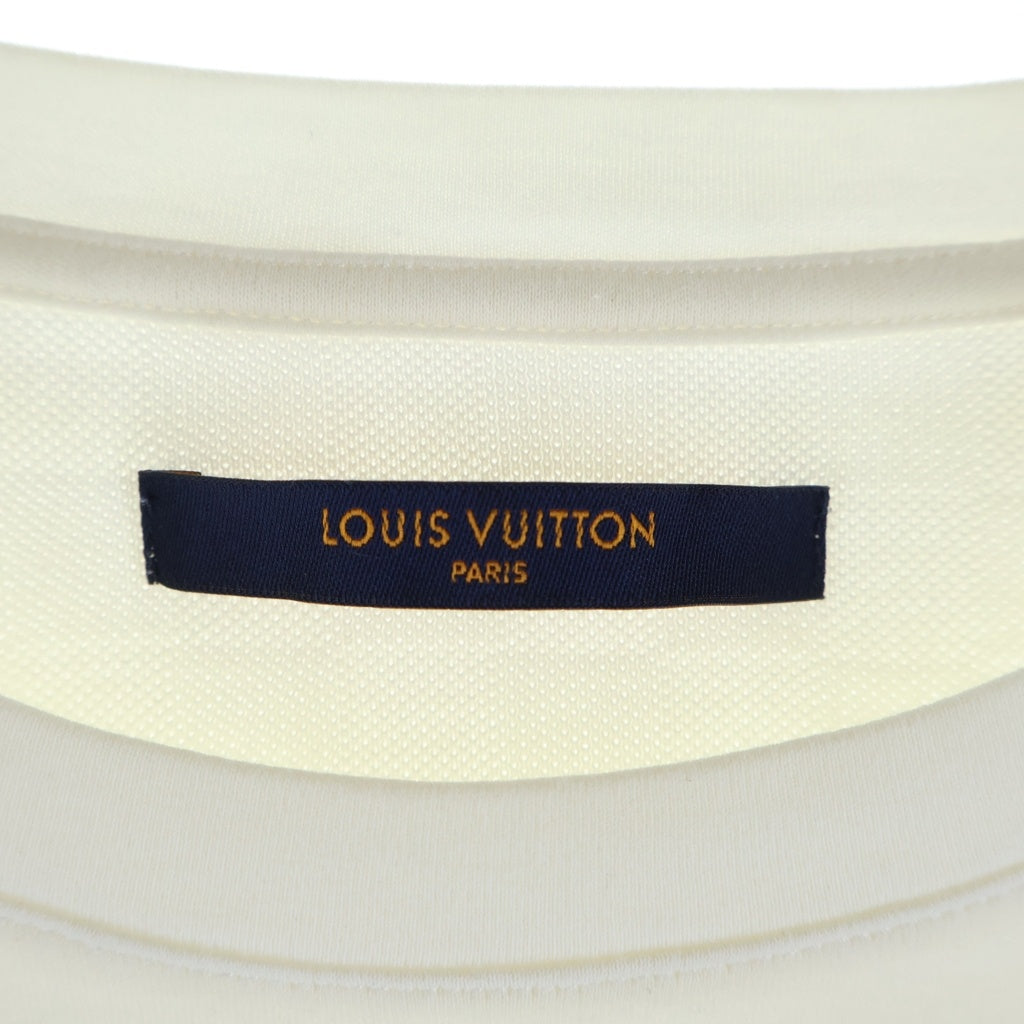 LOUIS VUITTON(ルイヴィトン) ダミエ コットン 3Dポケット 半袖 Tシャツ カットソー #XXL ホワイト RM191Q CMS H6Y45W