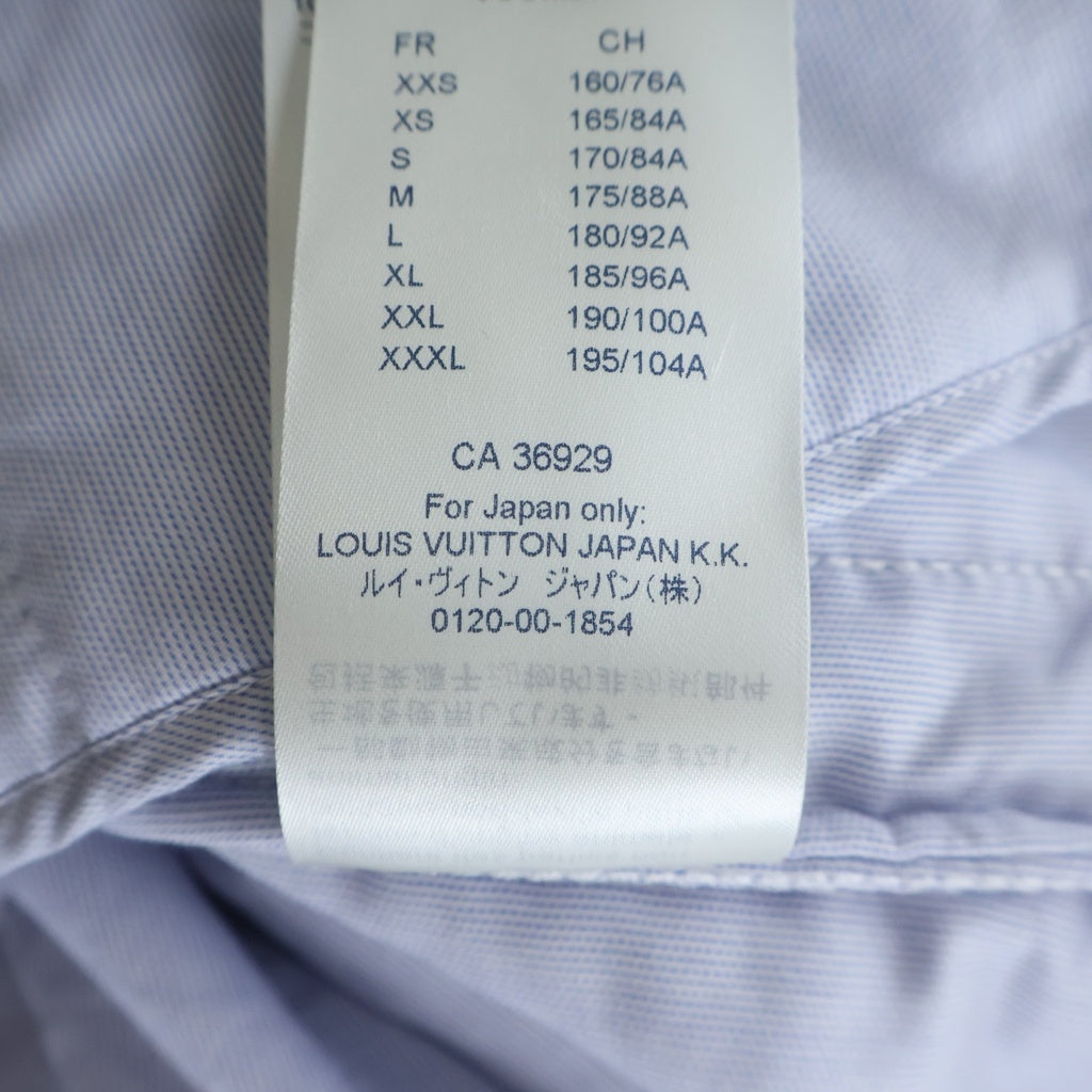 LOUIS VUITTON(ルイヴィトン) 袖ロゴ コットン 長袖 シャツ #XL ブルー系 RM191M ILS HGS02W