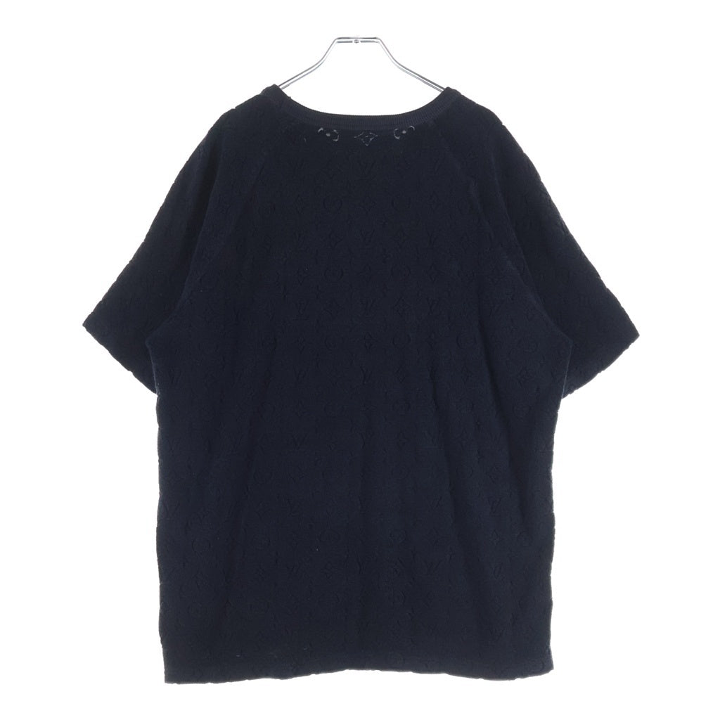 LOUIS VUITTON(ルイヴィトン) モノグラム タオリングTシャツ シルク コットン 半袖 Tシャツ カットソー #XXL ブラック RM191M IZG HGY20W