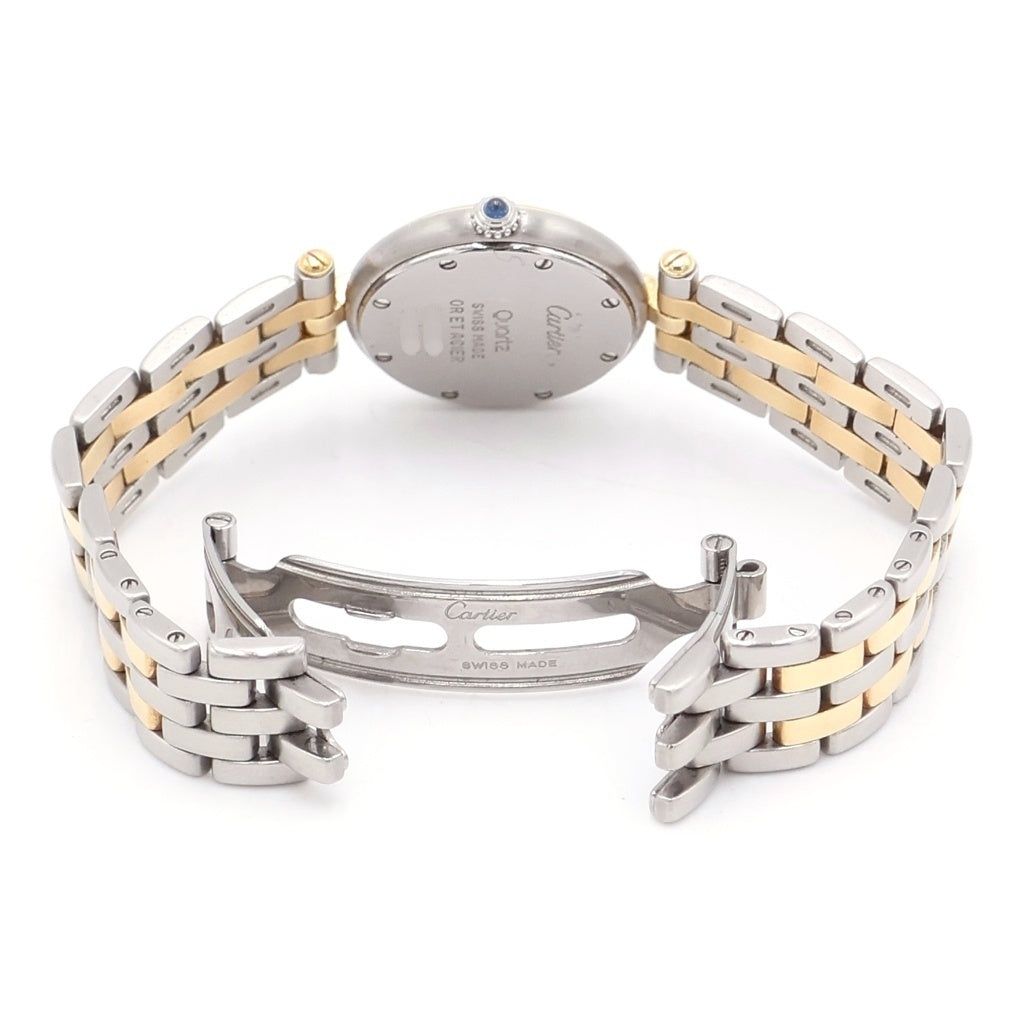 Cartier(カルティエ) パンテールSM ラウンド 2ロウ 白文字盤 コンビ SS×YG/QZ ステンレス×イエローゴールド クォーツ 電池式 腕時計 W25030B6 レディース