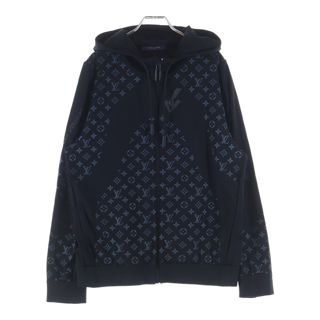 LOUIS VUITTON(ルイヴィトン) モノグラム ハイブリットジップパーカー ブラック #S RM221M YNF HMY16W
