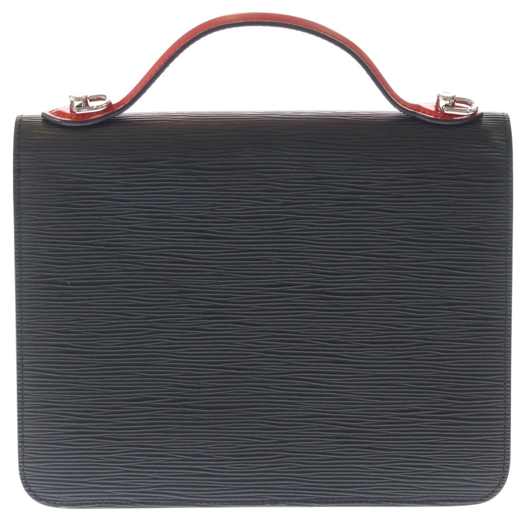 LOUIS VUITTON(ルイヴィトン) エピ ネオ モンソー 2WAYハンドバッグ ショルダーバッグ ブラック×レッド ノワール レザー M55403 シルバー金具 レディース