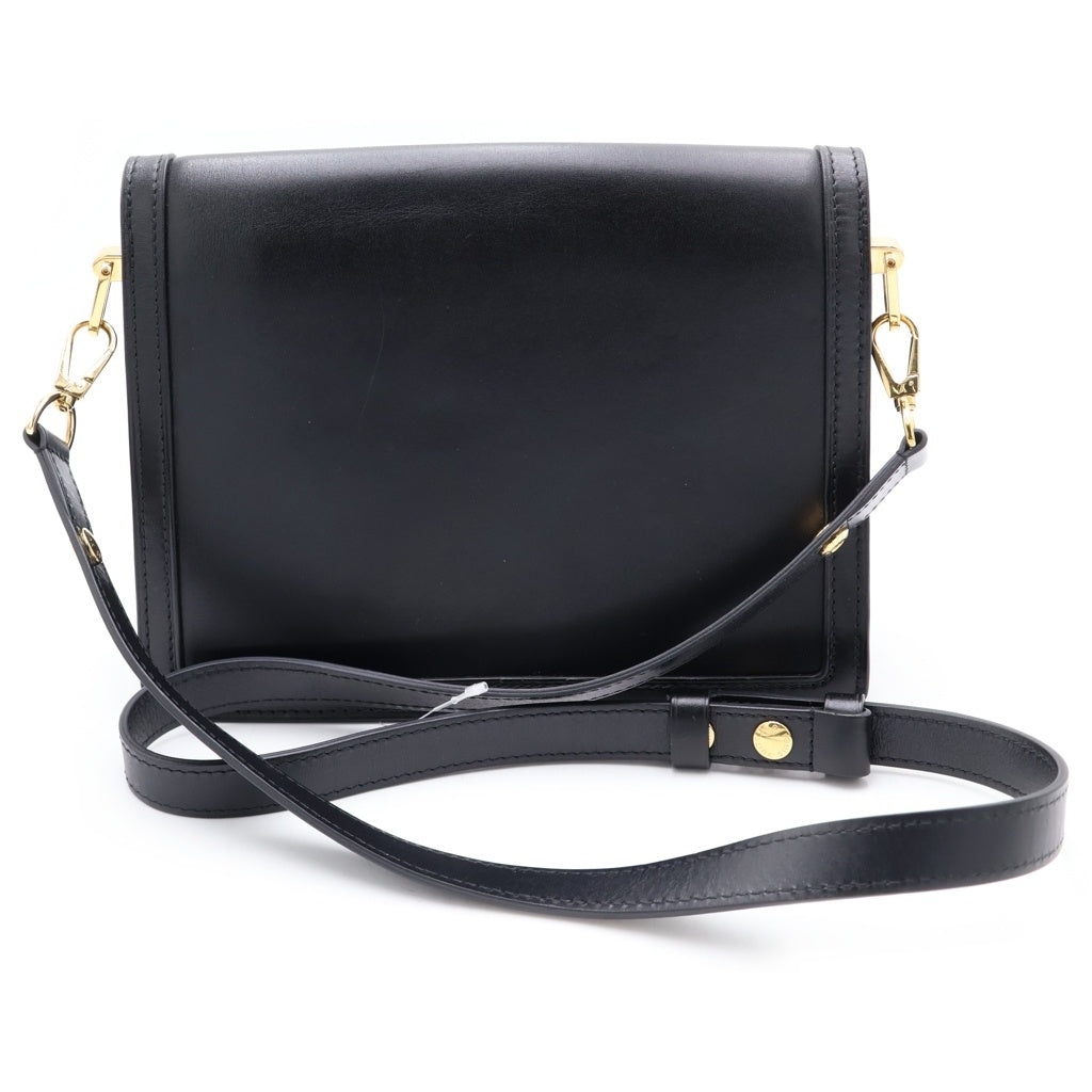 LOUIS VUITTON(ルイヴィトン) LVロック ドーフィーヌMM レザー チェーン ショルダーバッグ ゴールド金具 ブラック M55821 レディース