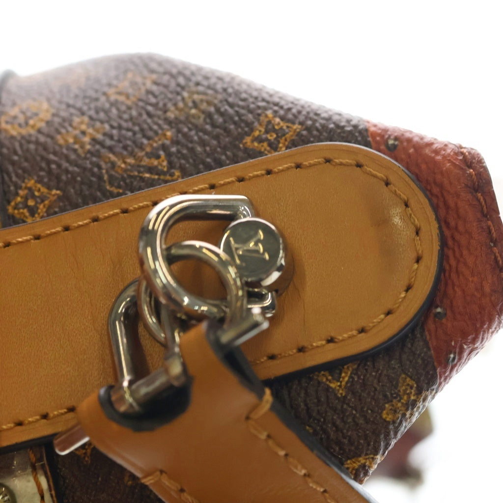LOUIS VUITTON(ルイヴィトン) モノグラム トロンプルイユ ダッフルバッグ PVC レザー 2WAY ハンド ショルダーバッグ シルバー金具 ブラウン M52276 レディース