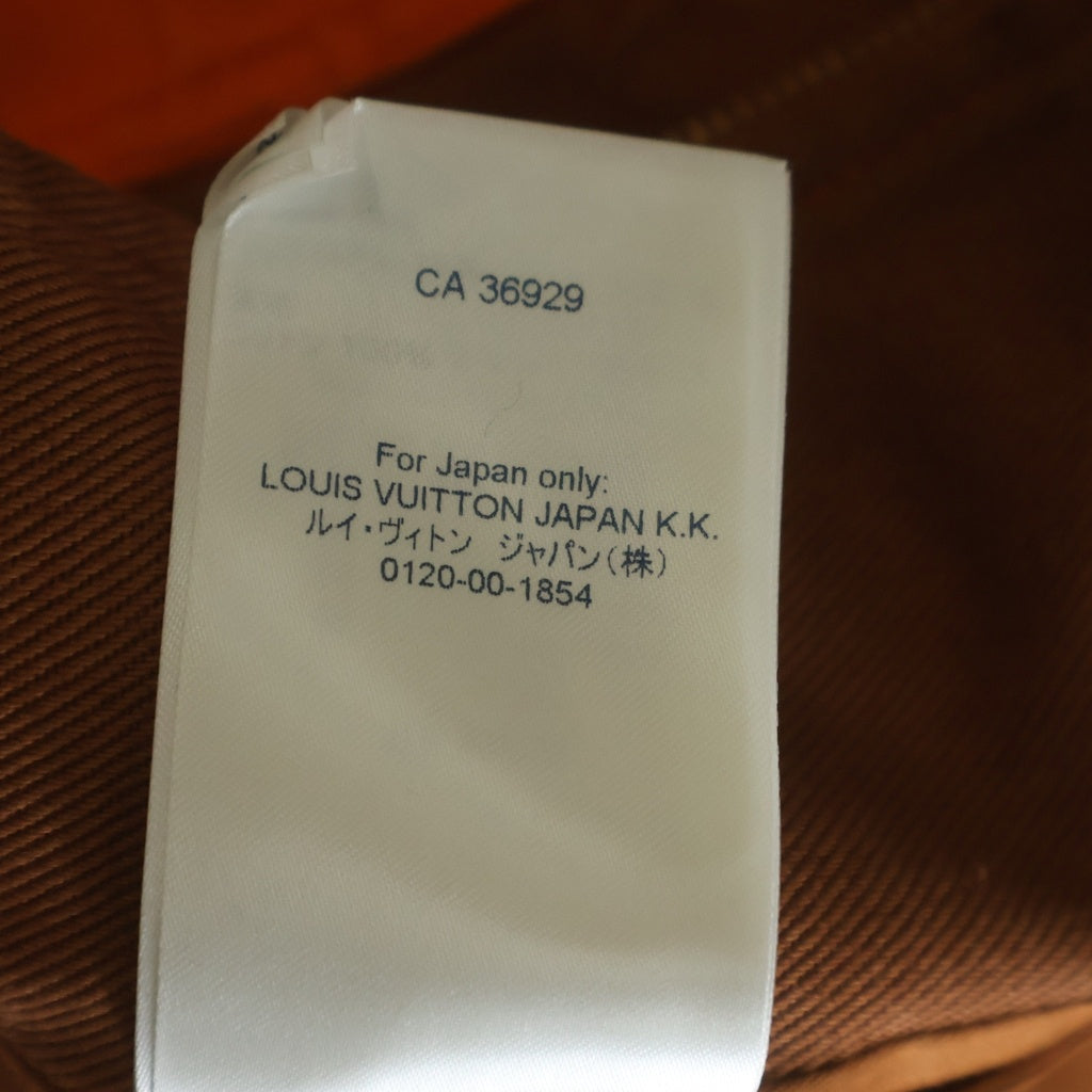 LOUIS VUITTON(ルイヴィトン) 21AW モノグラム フーデッド ジップアップ デニム ジャケット ブルゾン ブラウン/オレンジ RM212 G98 HLA61W
