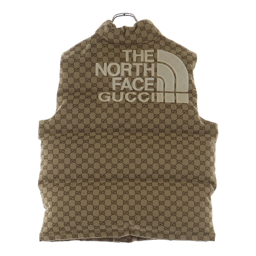 GUCCI(グッチ) THE NORTH グッチ ノースフェイス 21AW ダウンベスト GGキャンバス Mサイズ ベージュ 670768