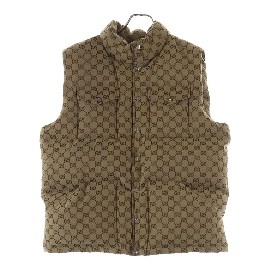 GUCCI(グッチ) THE NORTH グッチ ノースフェイス 21AW ダウンベスト GGキャンバス Mサイズ ベージュ 670768