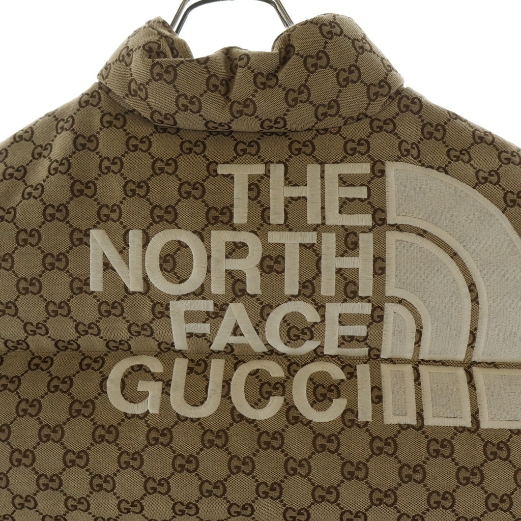 GUCCI(グッチ) THE NORTH グッチ ノースフェイス 21AW ダウンベスト GGキャンバス Mサイズ ベージュ 670768
