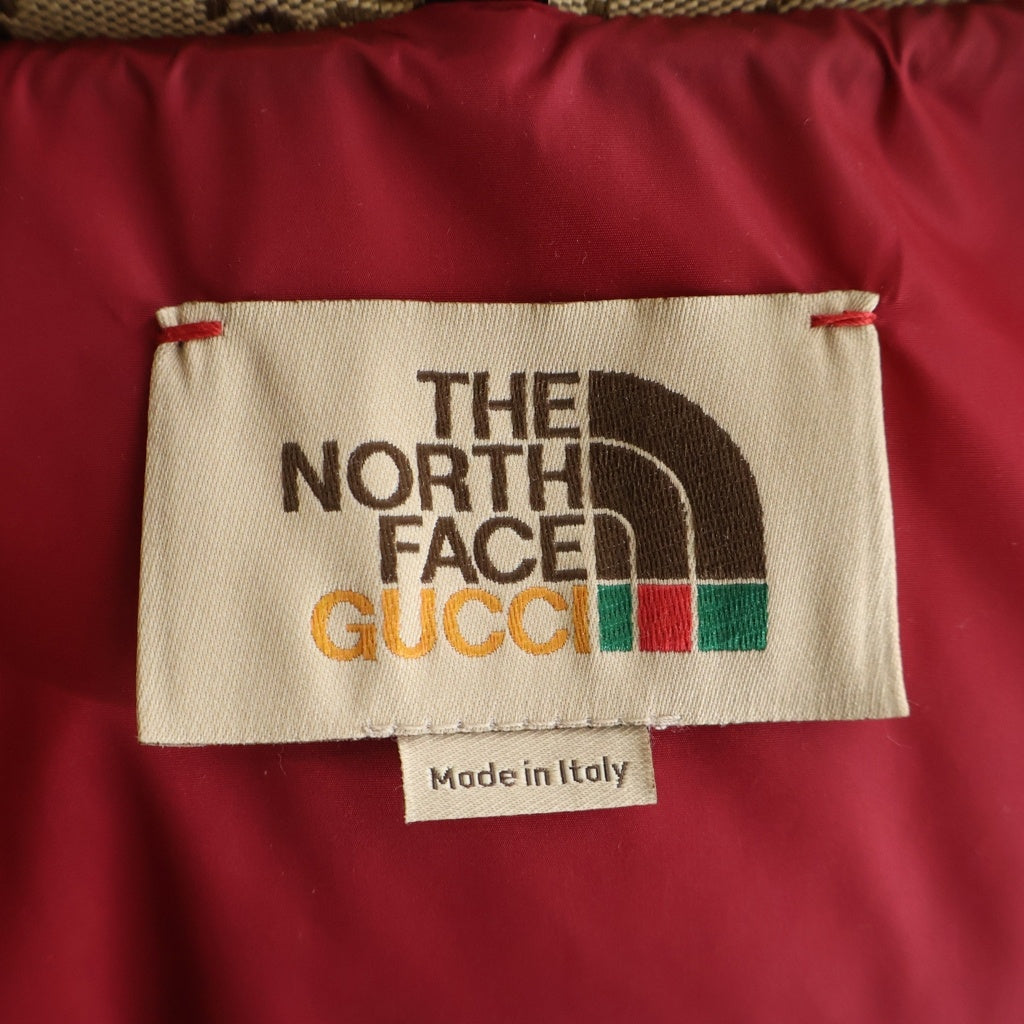 GUCCI(グッチ) THE NORTH グッチ ノースフェイス 21AW ダウンベスト GGキャンバス Mサイズ ベージュ 670768