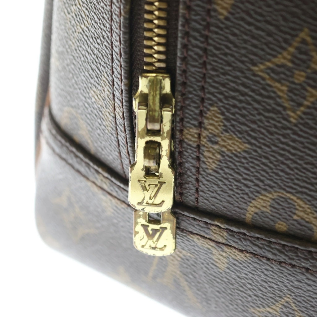 LOUIS VUITTON(ルイヴィトン) モノグラム ドーヴィル PVC レザー ハンドバッグ ブラウン M47270 レディース