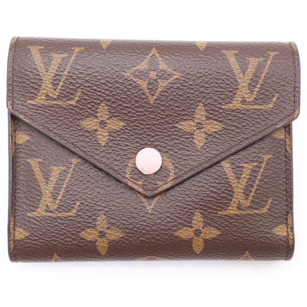 LOUIS VUITTON(ルイヴィトン) モノグラム ポルトフォイユヴィクトリーヌ ローズバレリーヌ 三つ折り財布 M62360 レディース