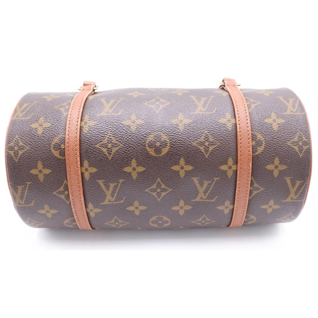 LOUIS VUITTON(ルイヴィトン) パピヨン26 ハンドバッグ ボストンバッグ ブラウン レザー×PVC M51366 ゴールド金具