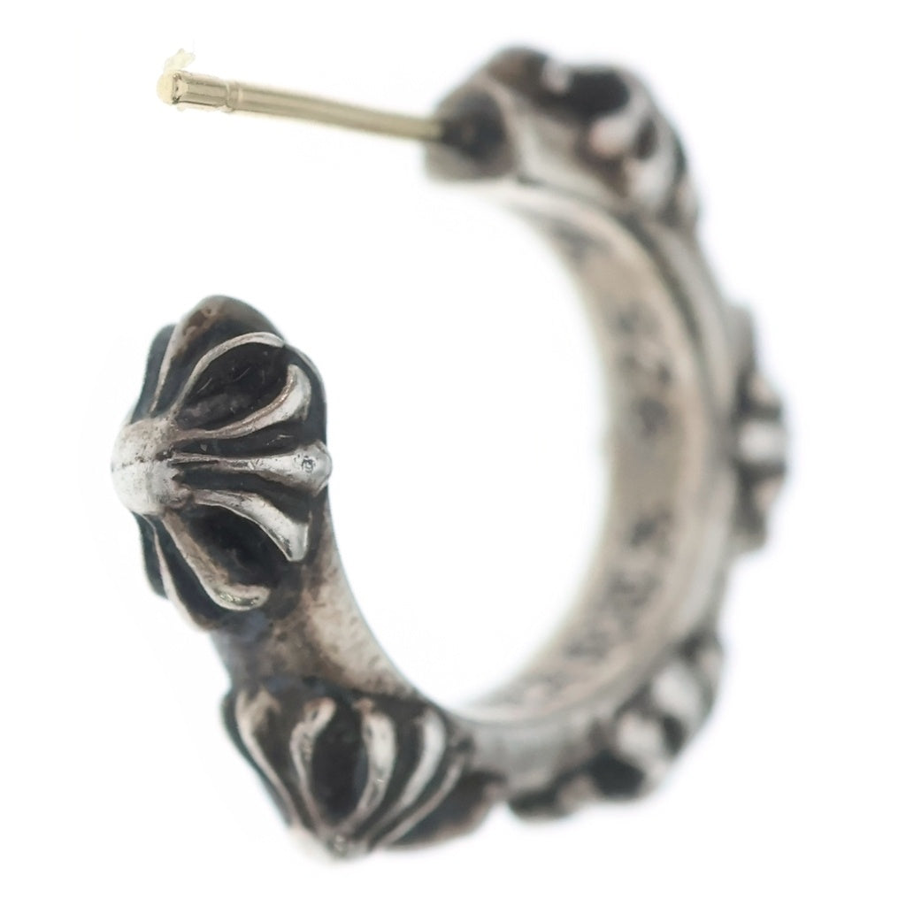 クロムハーツ　クロスバンド　フープ　ピアス　925 キャッチ無し CHROME HEARTS(クロムハーツ) クロスバンド フープ ピアス シルバー