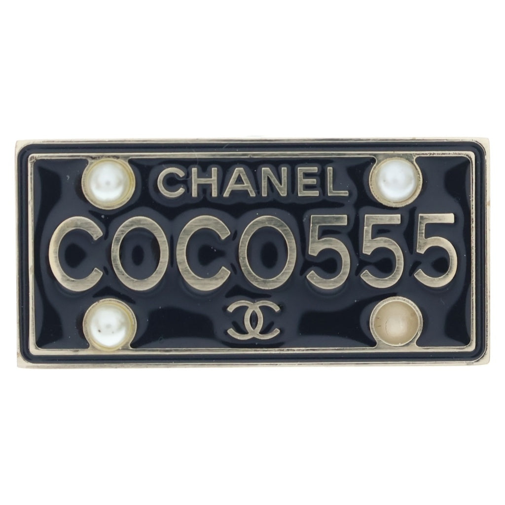 CHANEL(シャネル) COCO555 ブローチ ピンバッジ ブラック×ゴールド B17C レディース