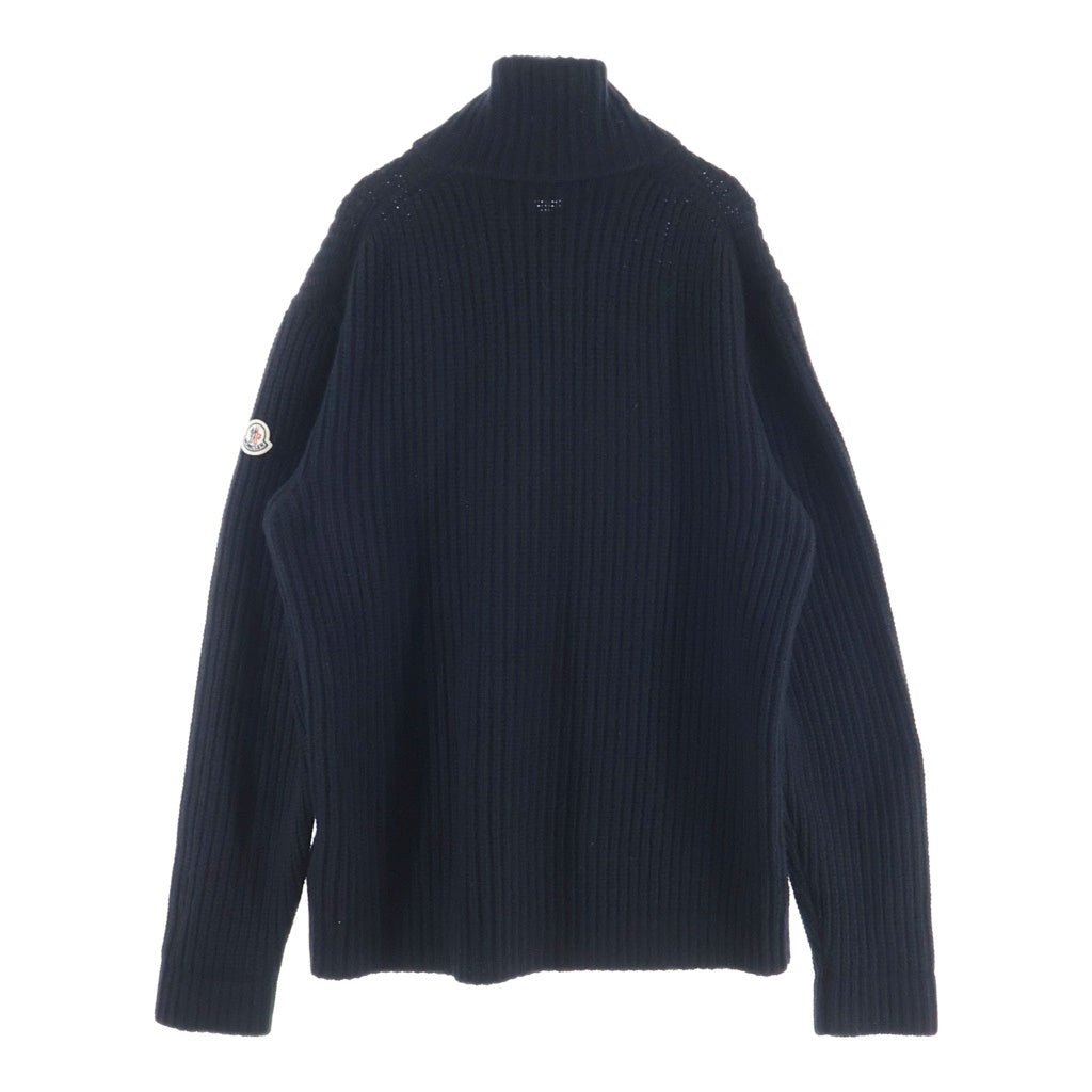 MONCLER(モンクレール) T-NECK ハーフジップウールニット 長袖セーター ブラック G20919A00003