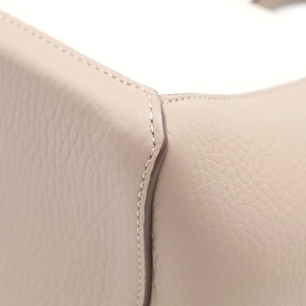 TOD'S(トッズ) ダブルアップバッグ ミニ レザー 2WAY ショルダーバッグ ハンドバッグ ベージュ レディース