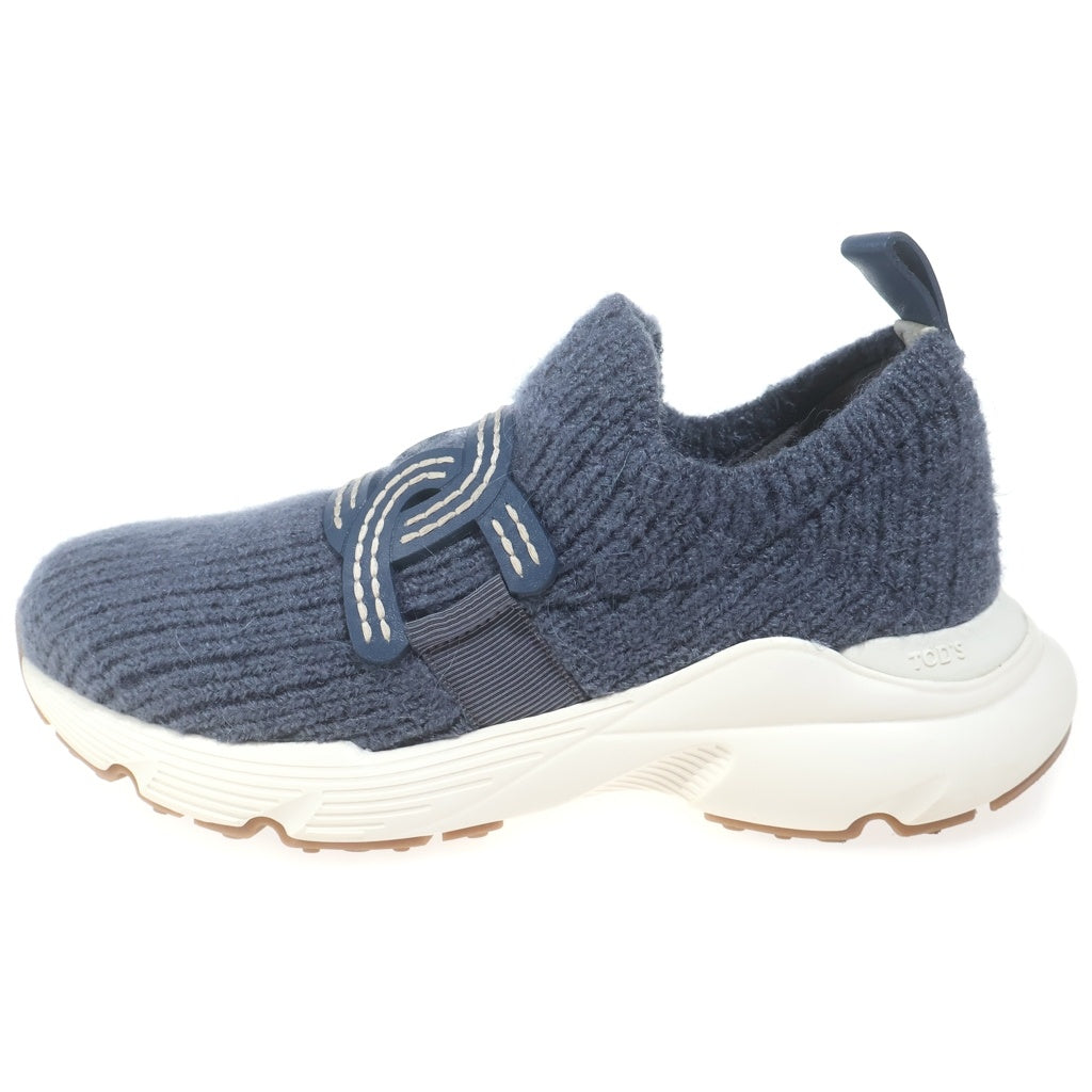 TOD'S(トッズ) Kate ケイト ニット スニーカー スリッポン シューズ #351/2 ブルー レディース