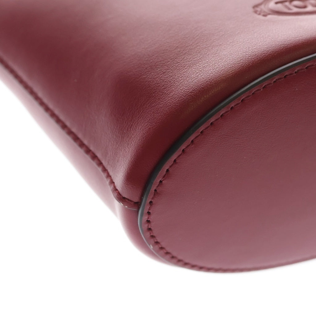 TOD'S(トッズ) バケット ショルダーバック マゼンタ カーフレザー レッド レディース