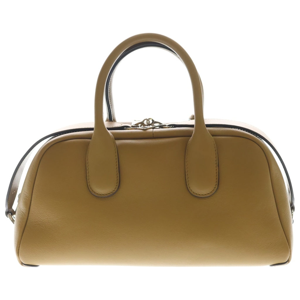 TOD'S(トッズ) ダルセナ ハンドバック 2way ショルダーバック ミニボストン カーフレザー ブラウン レディース