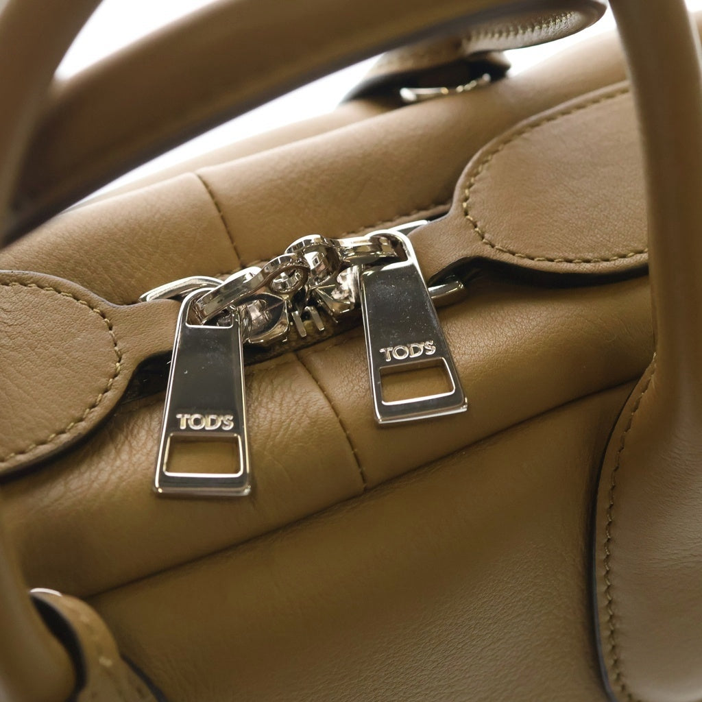 TOD'S(トッズ) ダルセナ ハンドバック 2way ショルダーバック ミニボストン カーフレザー ブラウン レディース