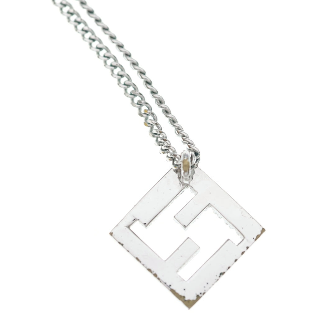 FENDI(フェンディ) FOREVER 8AK337 フォーエバー FFロゴ ラインストーン チェーンネックレス シルバー レディース