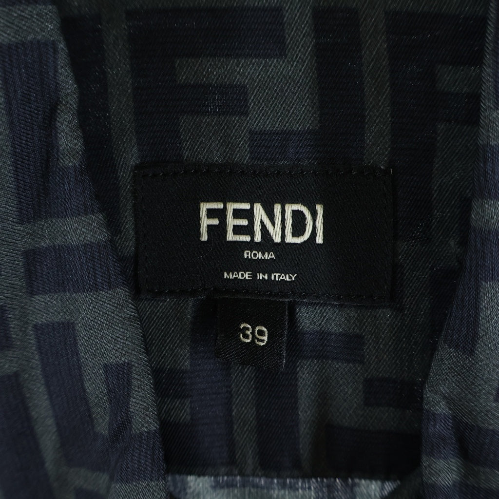 FENDI(フェンディ) ズッカ総柄 長袖シャツ ブラック #39 12CPF-23-273 レディース