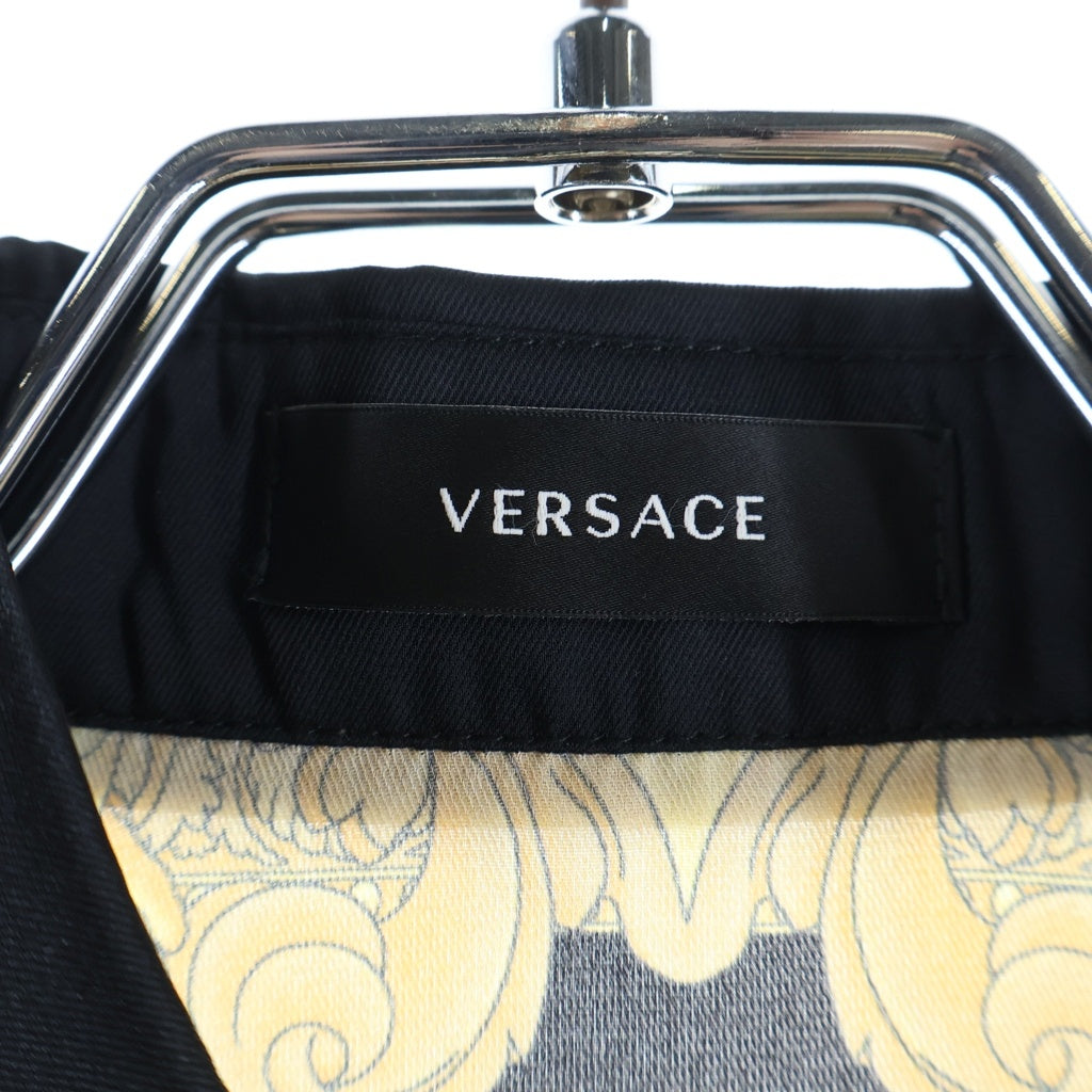 VERSACE(ヴェルサーチ) メデューサ 総柄プリント長袖シャツ ポリエステル ブラック/ホワイト/ゴールド 1001360 1A01219 レディース
