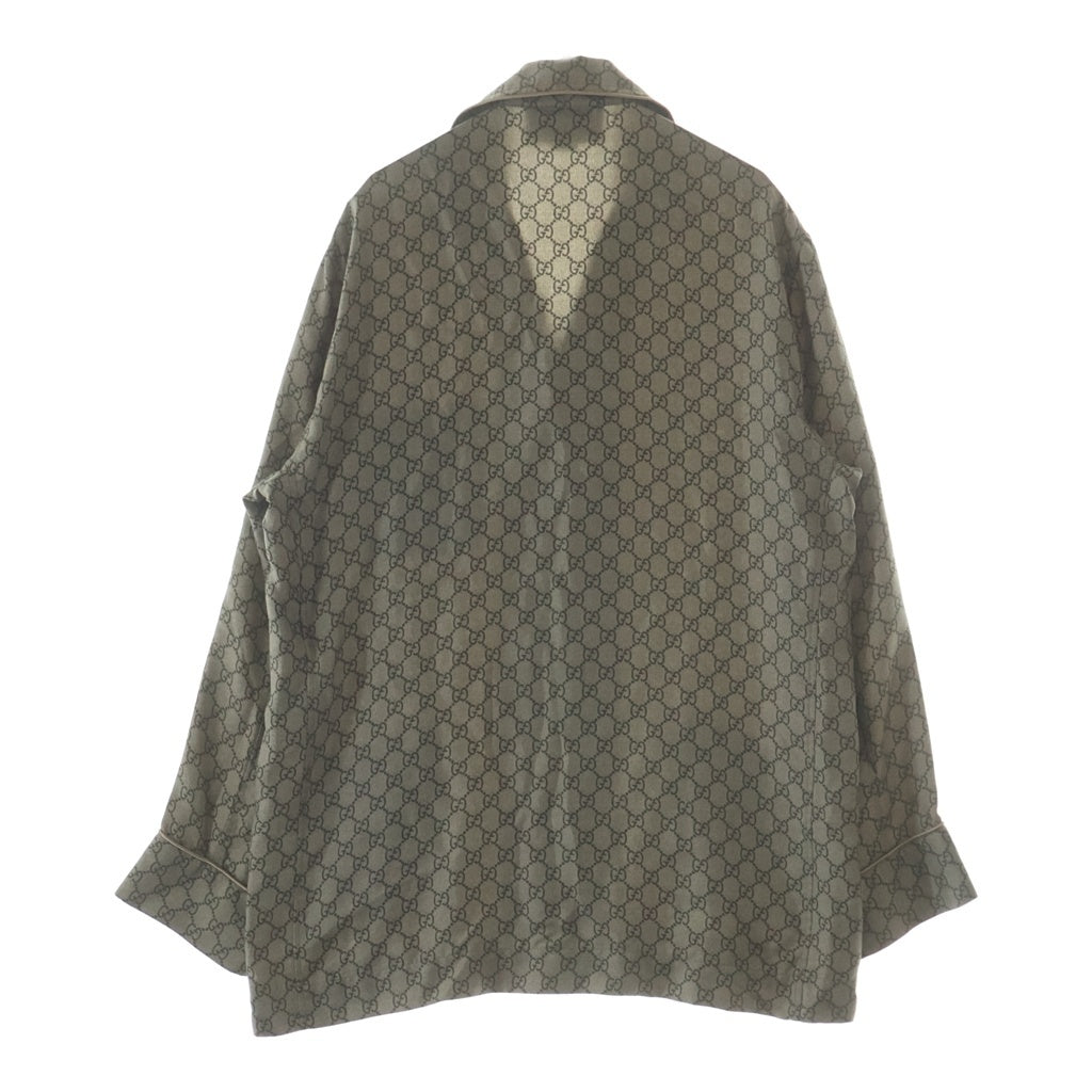 GUCCI(グッチ) パジャマセットアップ【上】 パジャマシャツ GG柄 ベージュ #46 773651 レディース
