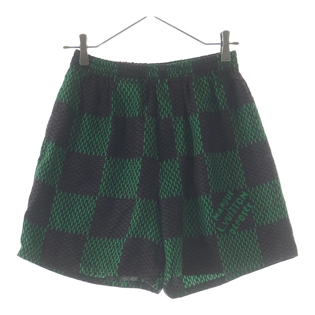LOUIS VUITTON(ルイヴィトン) セットアップ【下】 半ズボン ダミエ ハーフパンツ グリーン×ブラウン #44 RM241FYQHQP74W レディース