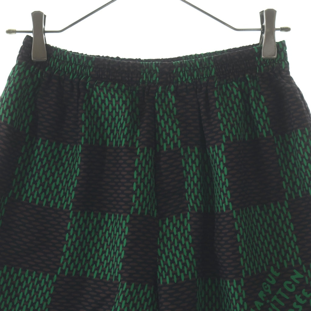 LOUIS VUITTON(ルイヴィトン) セットアップ【下】 半ズボン ダミエ ハーフパンツ グリーン×ブラウン #44 RM241FYQHQP74W レディース