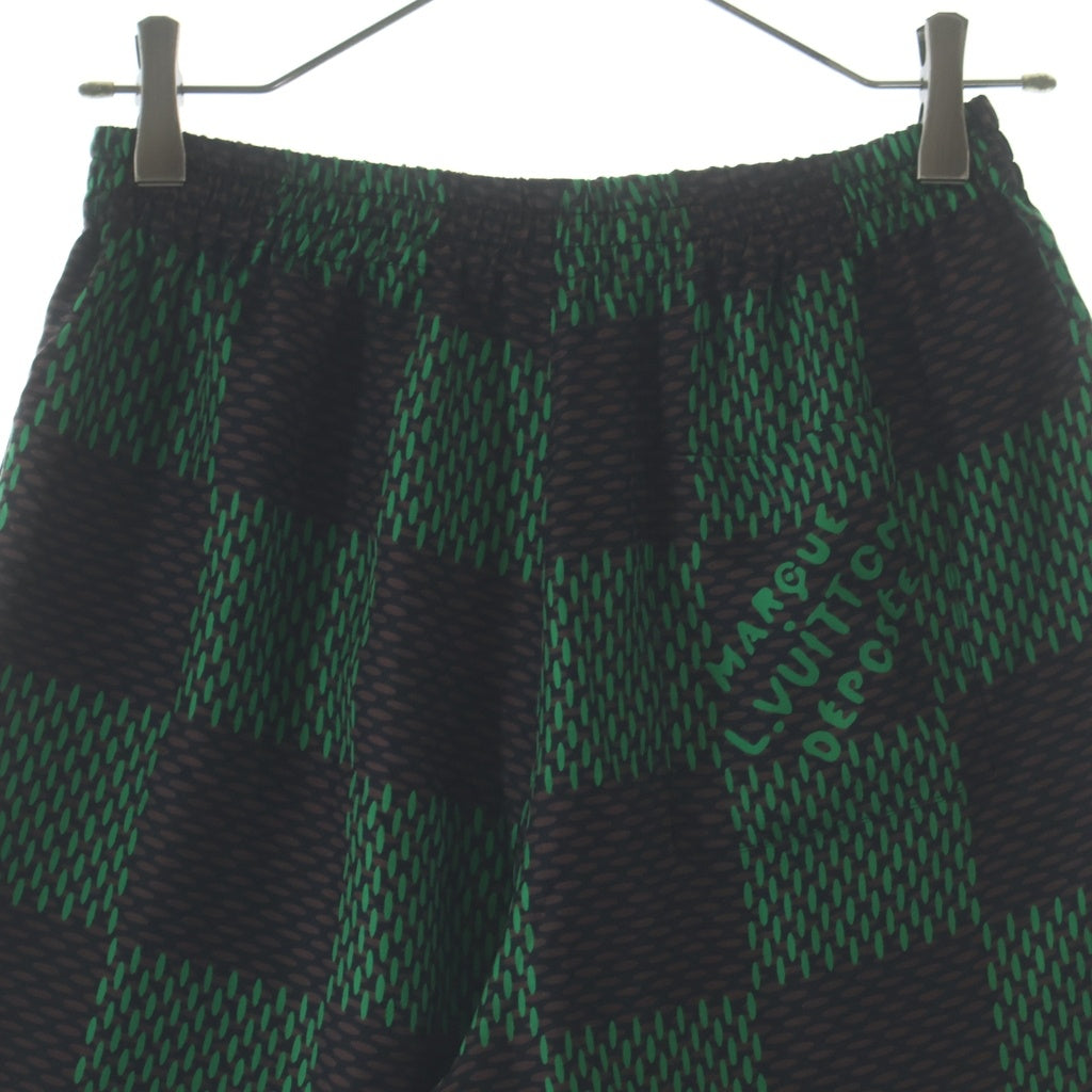 LOUIS VUITTON(ルイヴィトン) セットアップ【下】 半ズボン ダミエ ハーフパンツ グリーン×ブラウン #44 RM241FYQHQP74W レディース