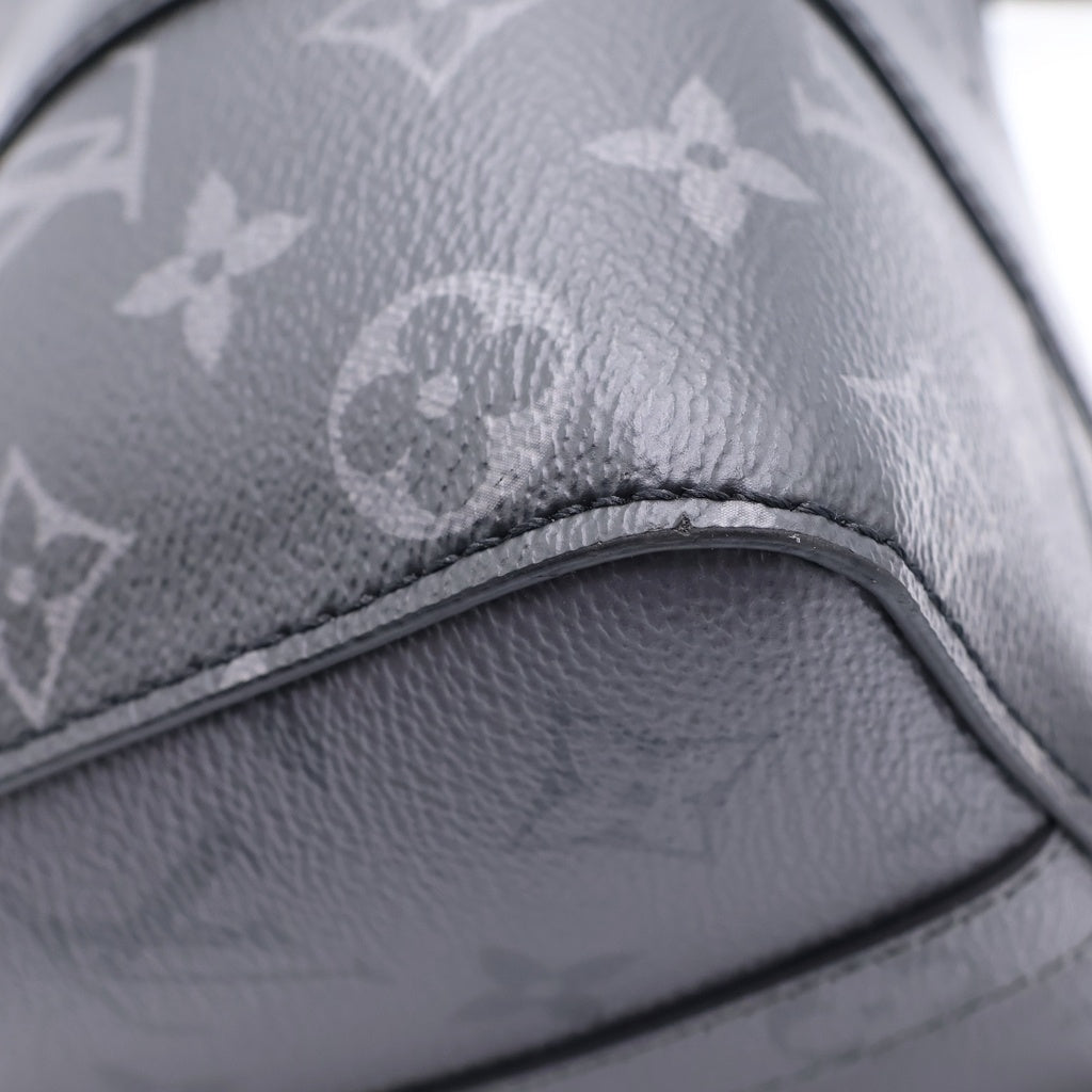 LOUIS VUITTON(ルイヴィトン) モノグラムエクリプス シティキーポル 2WAYバッグ ハンドバッグ ショルダーバッグ ブラック レザー×PVC M45936 シルバー金具 レディース
